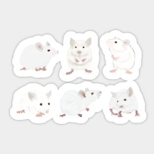 White Mice Sticker